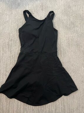 Classic Black Women's A-Line athletic dress with built in shorts